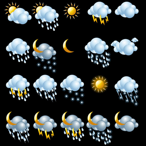Fine weather icon 01 - vector material