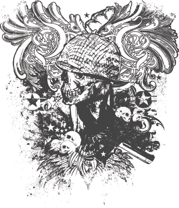 Fashion T-shirt pattern 09 - vector material