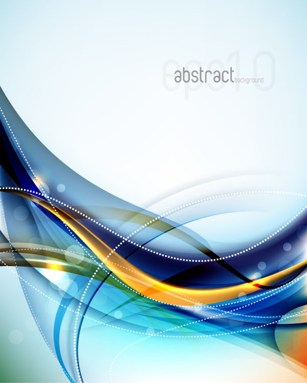A gorgeous dynamic flow line background 04 - vector material