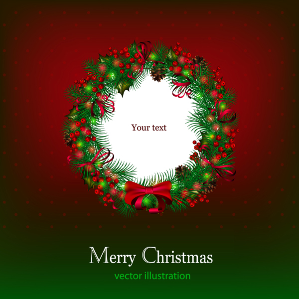 Beautiful Christmas background 02 - vector material