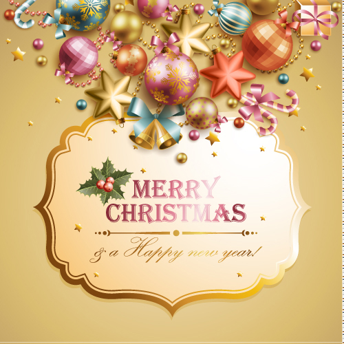Christmas elements background 05 - vector material