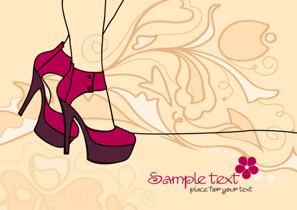 Sexy beauty illustrator lines 04 - vector material