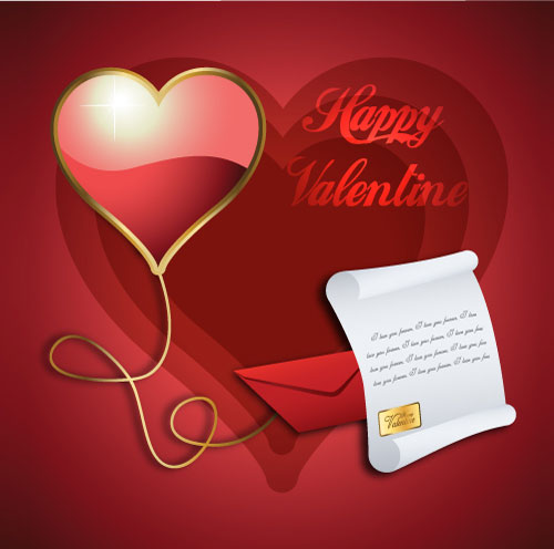 Background of exquisite Valentine's Day 04 - Vector