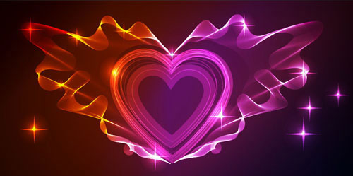 Valentine gorgeous light 01 - vector material
