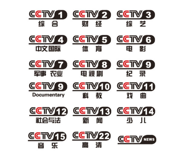 CCTV station logo vector material