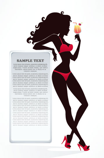 Fashion beauty silhouette 02 - Vector