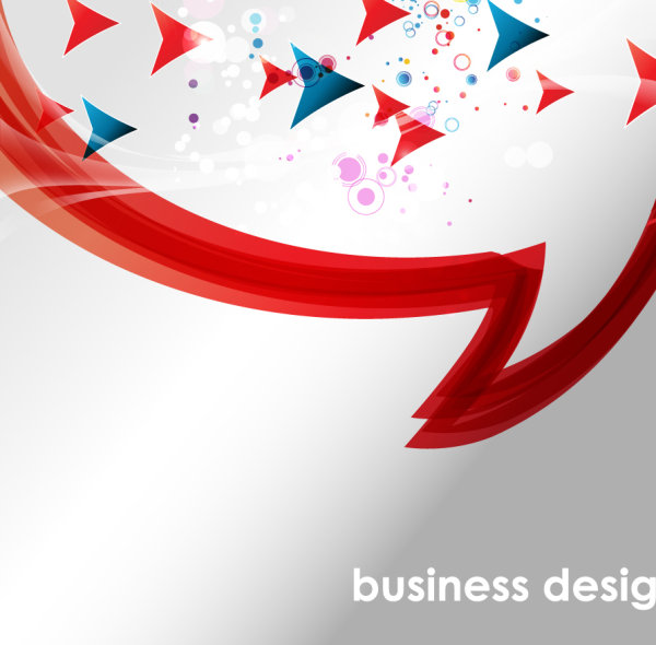 Dynamic arrows background vector material -3