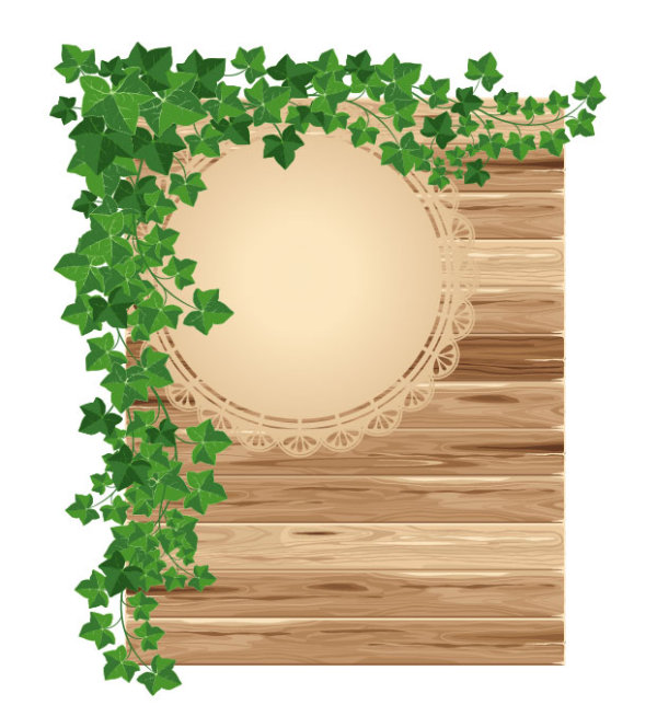 Exquisite wooden tag 03 - vector material