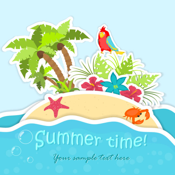 Cute Pop-up Card 02 - vector material