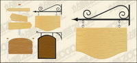Wood signs vector