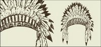 Ancient tribal hat vector material