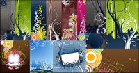 Variety of practical fashion trend of the background pattern vector material