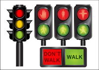 Traffic light icon vector material