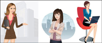 Career women vector of material