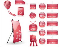 Advertising display rack and the label vector