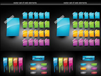 Web Design colorful decorative elements vector