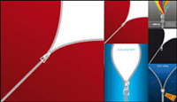 Zipper theme vector material