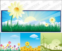 Beautiful flower theme illustration