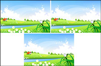 countryside scenery Vector