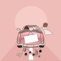 Cartoon-style wedding elements 03-- vector material