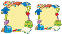 Cartoon school supplies 05 - vector
