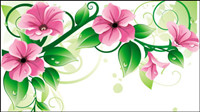 Beautiful flowers 03-- vector material