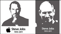 Jobs black and white vector material