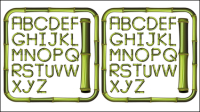 Bamboo Creative letters 01 - Vector material