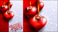 Fancy Valentine card 03 - vector material