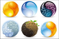 Vector graphics elements of nature