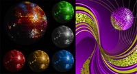 Disco crystal ball Vector material