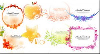 Ribbon, bows, apples, leaves, flowers