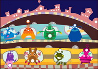 cartoon monster vector