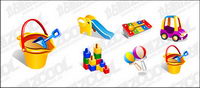 Vector material supplies baby toys