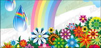 Trend flowers rainbow