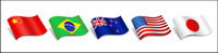 Flying the flag series of transparent material png