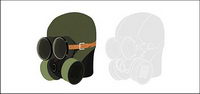 Vector material military gas masks