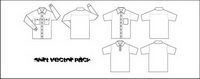 Vector line drawing shirts