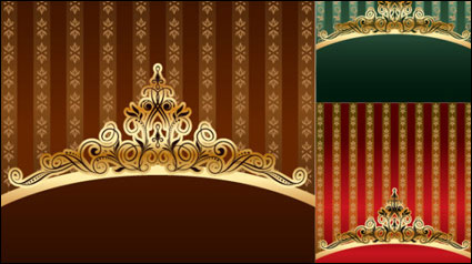 Gold ornate pattern vector material