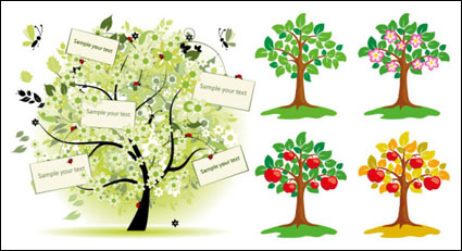 Vector illustration of trees			