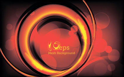 Flaming Sphere Background Vector