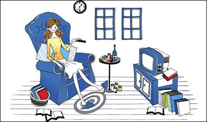 Simple drawings of women -2