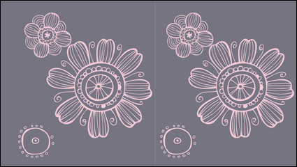 Intensive hand-painted pattern vector material -2