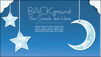 Weather pattern background material 01 - Vector