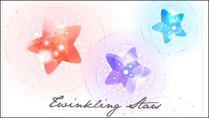 Colorful Star background vector material -1