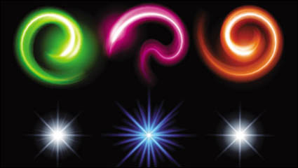 Gorgeous bright lighting effects 06-- vector material