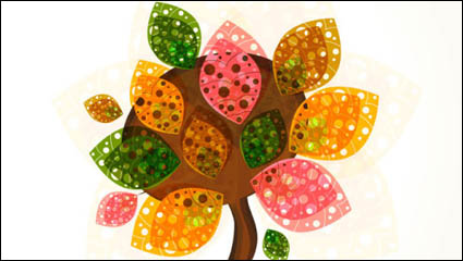 Beautiful foliage pattern 01 - vector