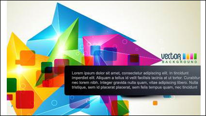 Brilliant dynamic design background template vector material -3
