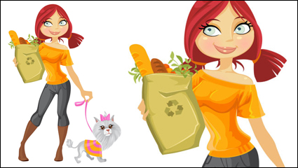 Girls illustrator 04 - vector