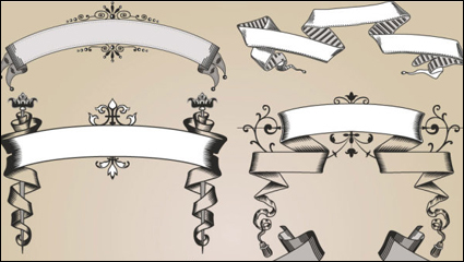 European-style lace pattern 04-- vector material